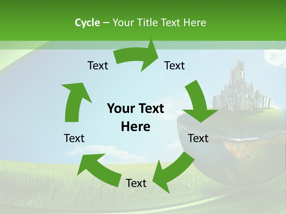 Cloud Wind Leaf PowerPoint Template