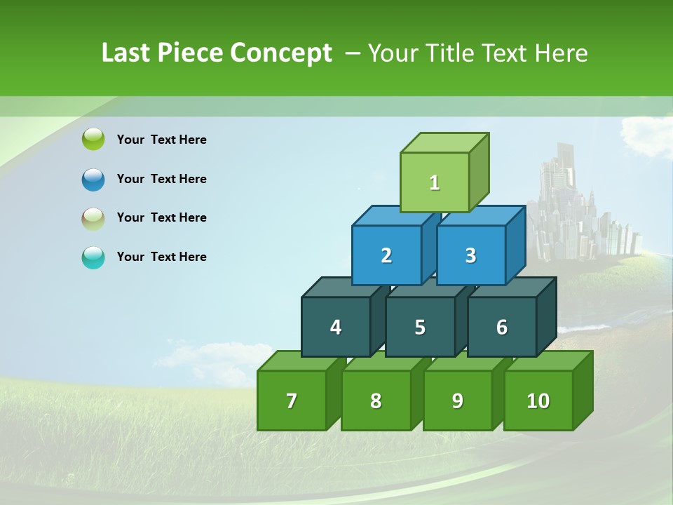 Cloud Wind Leaf PowerPoint Template