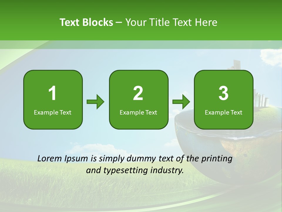 Cloud Wind Leaf PowerPoint Template