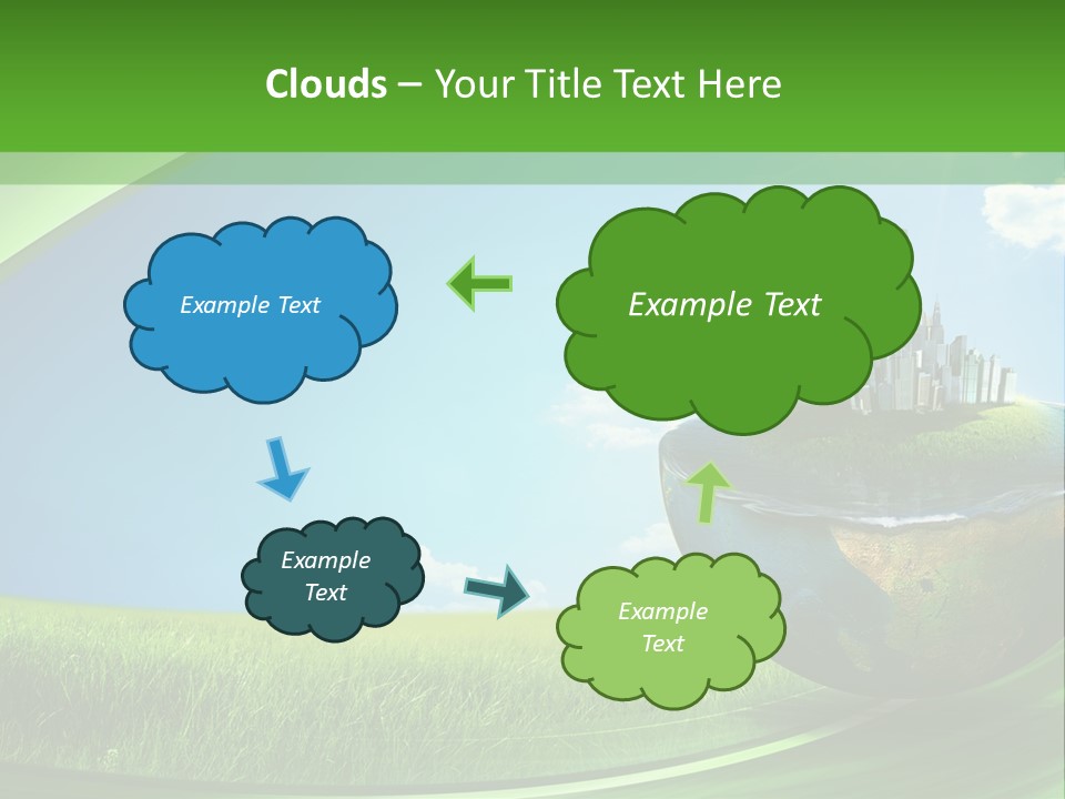 Cloud Wind Leaf PowerPoint Template