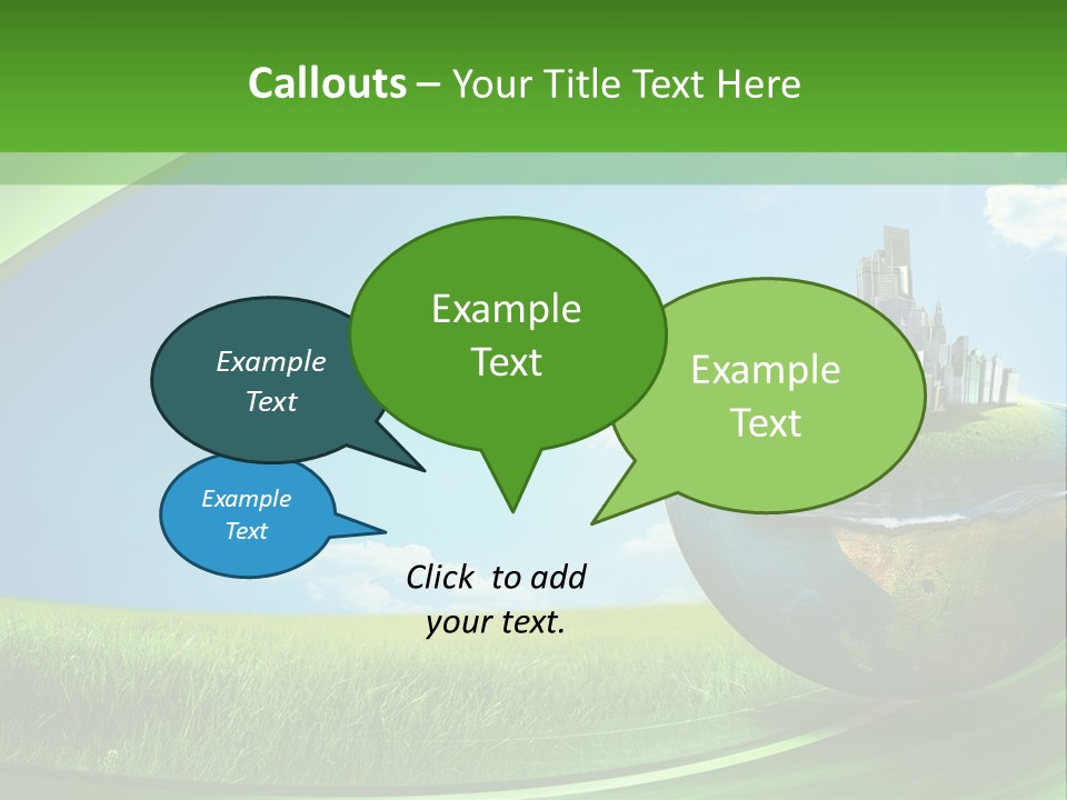 Cloud Wind Leaf PowerPoint Template