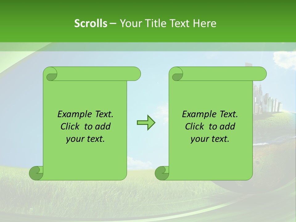 Cloud Wind Leaf PowerPoint Template