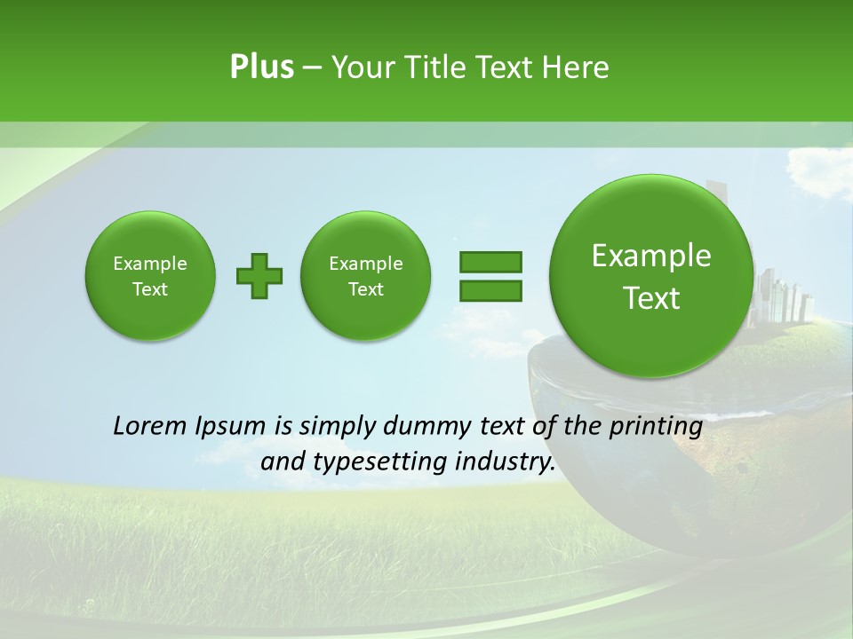 Cloud Wind Leaf PowerPoint Template