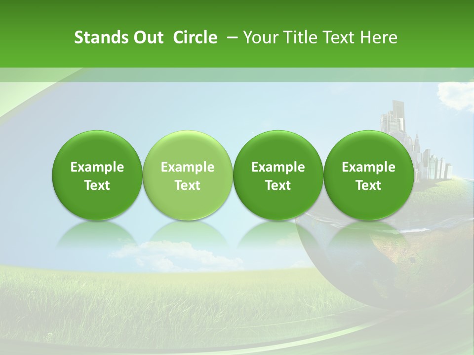 Cloud Wind Leaf PowerPoint Template