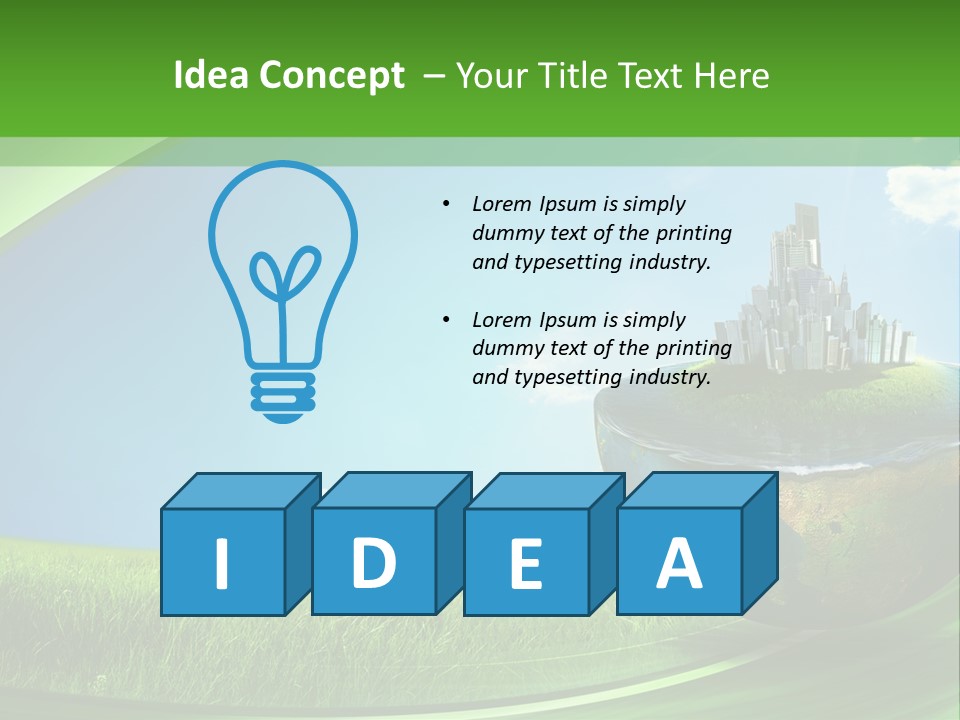 Cloud Wind Leaf PowerPoint Template