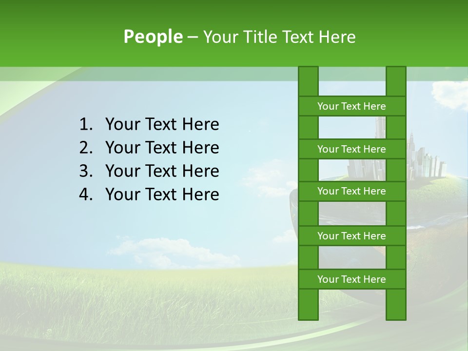 Cloud Wind Leaf PowerPoint Template