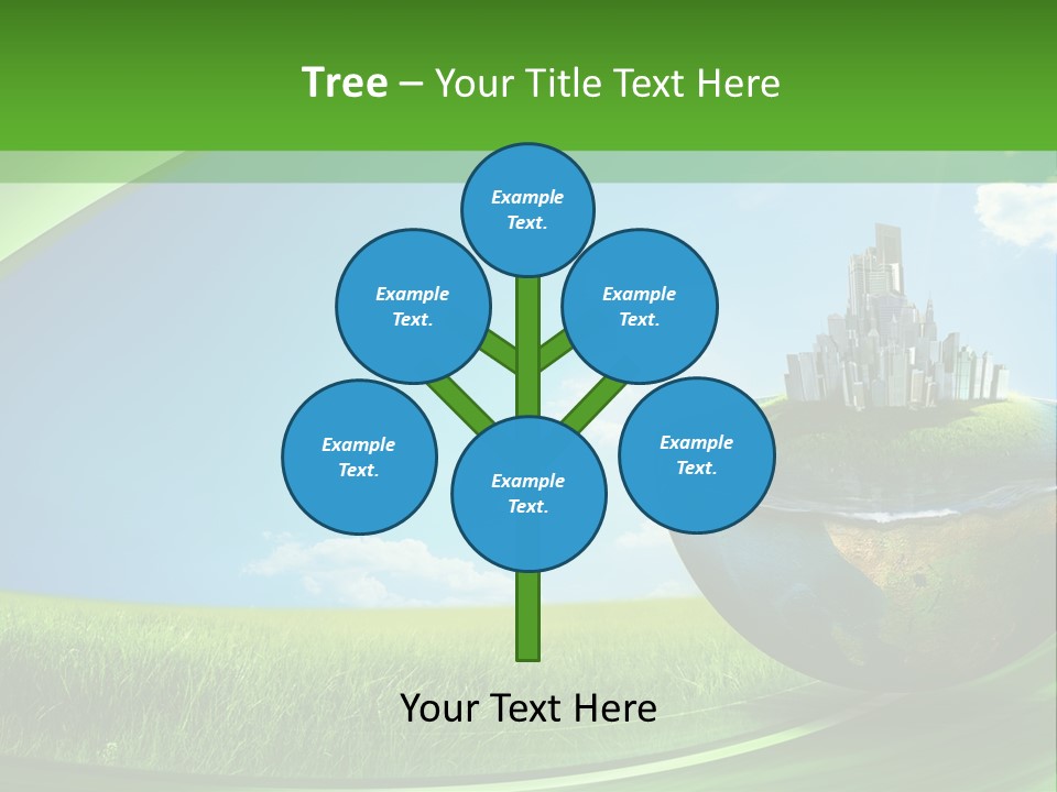 Cloud Wind Leaf PowerPoint Template