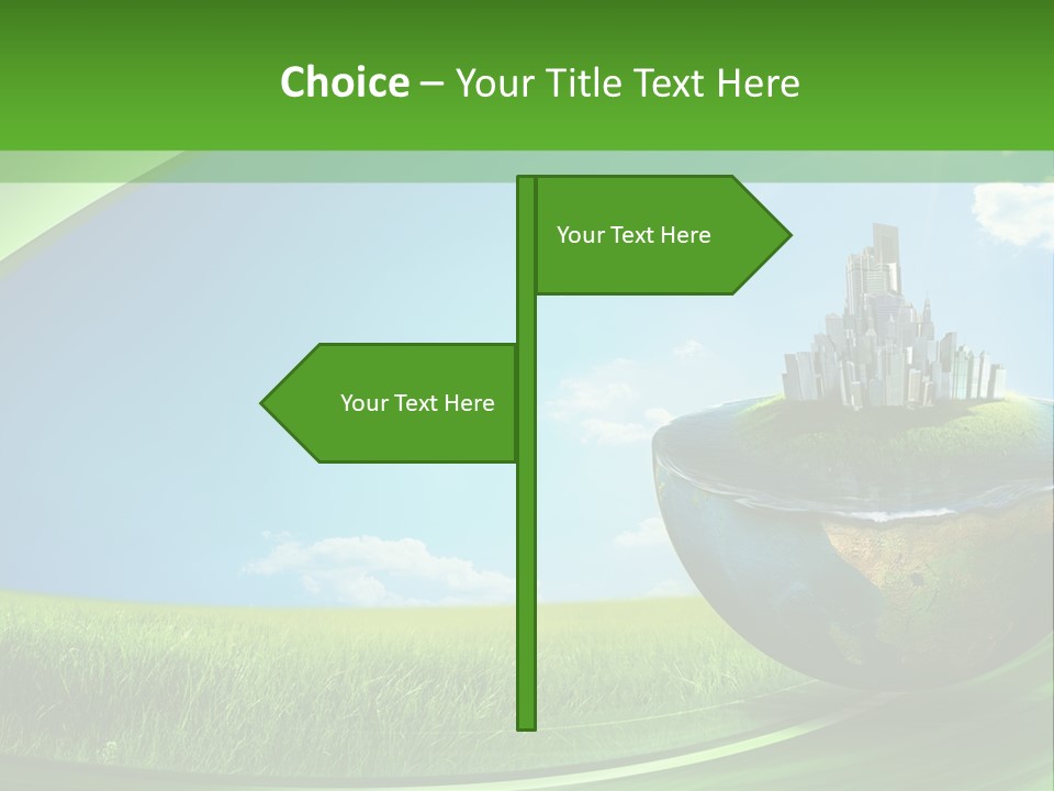 Cloud Wind Leaf PowerPoint Template