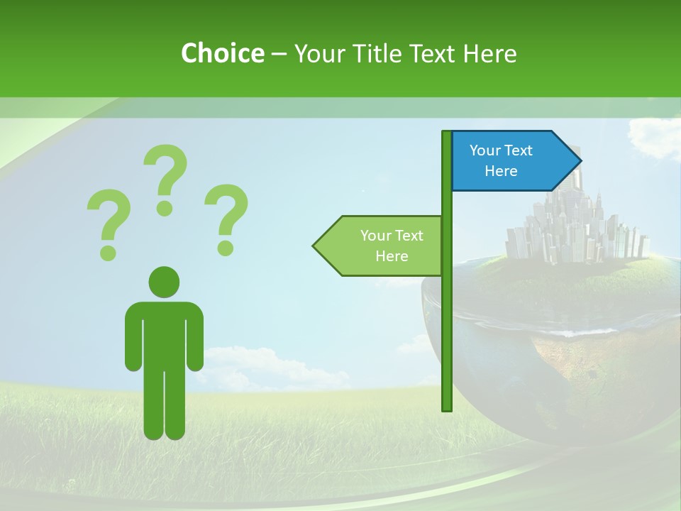Cloud Wind Leaf PowerPoint Template