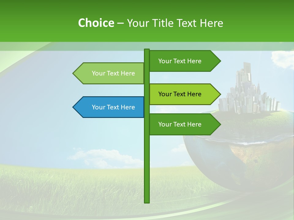 Cloud Wind Leaf PowerPoint Template