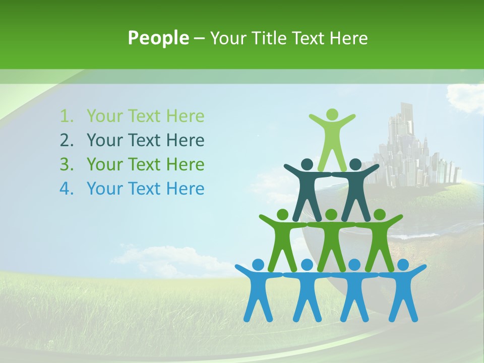 Cloud Wind Leaf PowerPoint Template