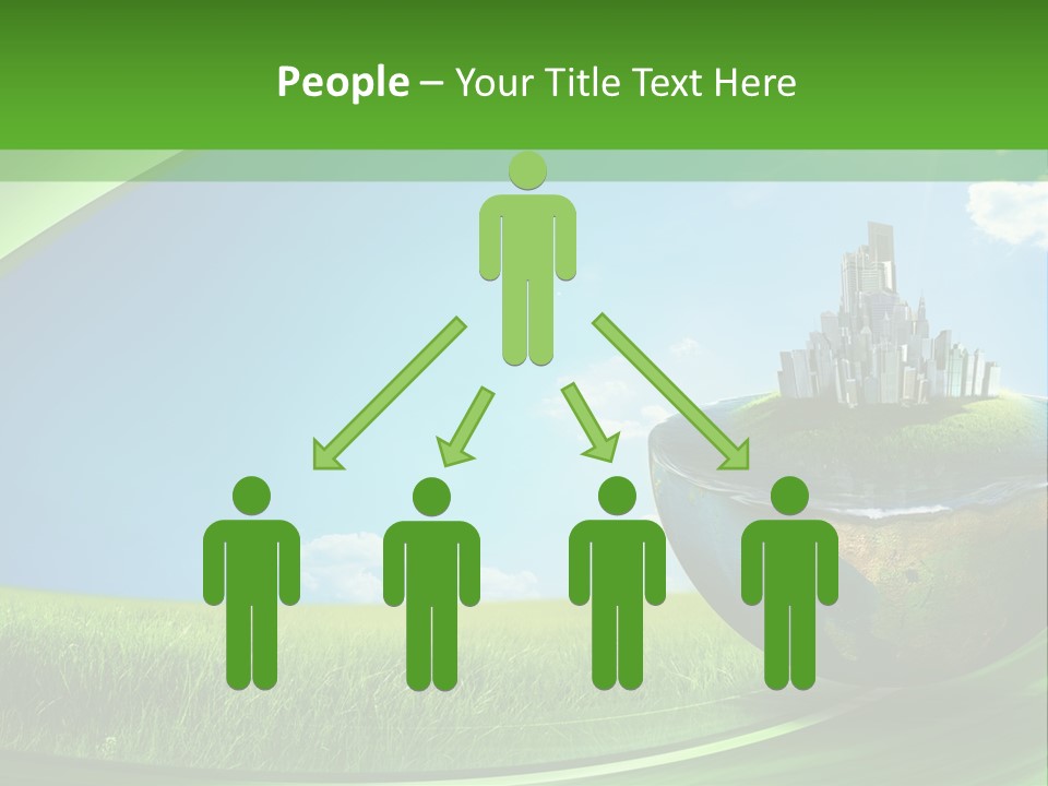 Cloud Wind Leaf PowerPoint Template