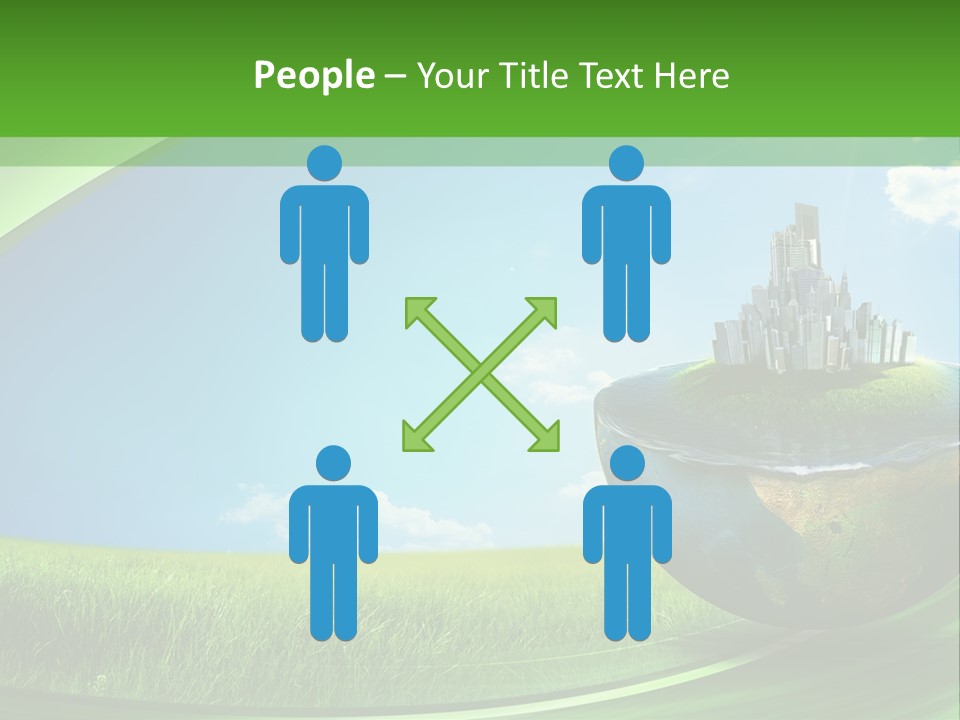 Cloud Wind Leaf PowerPoint Template