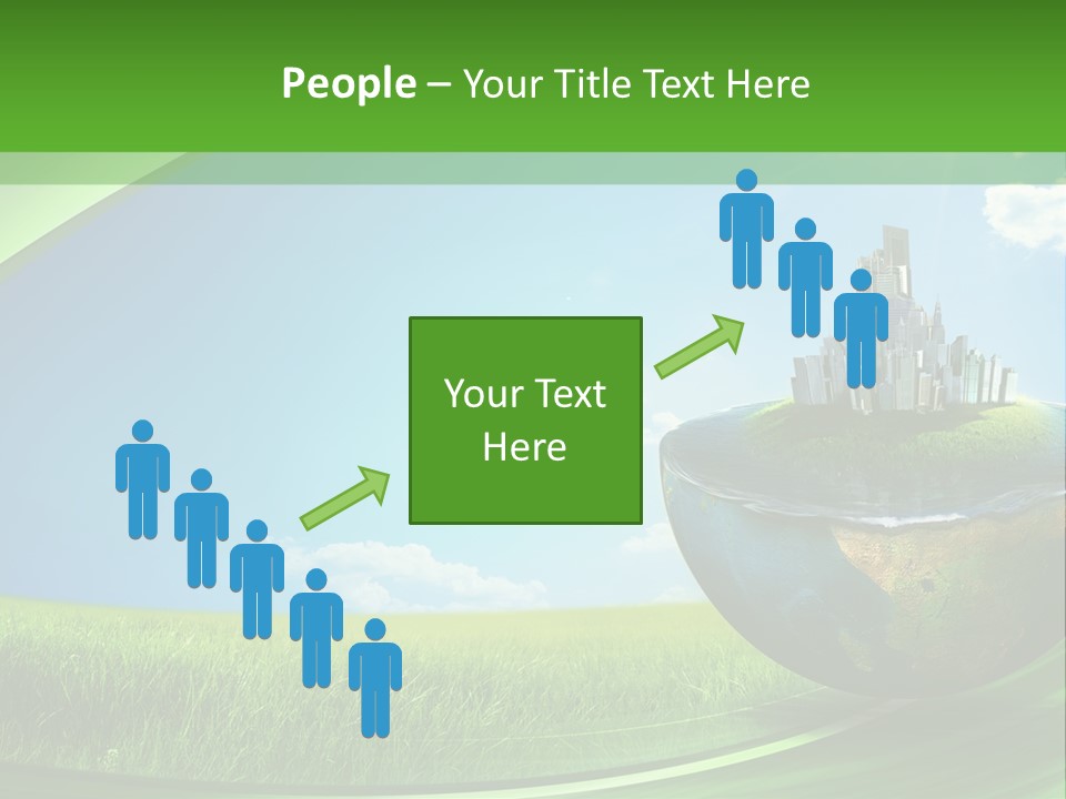 Cloud Wind Leaf PowerPoint Template