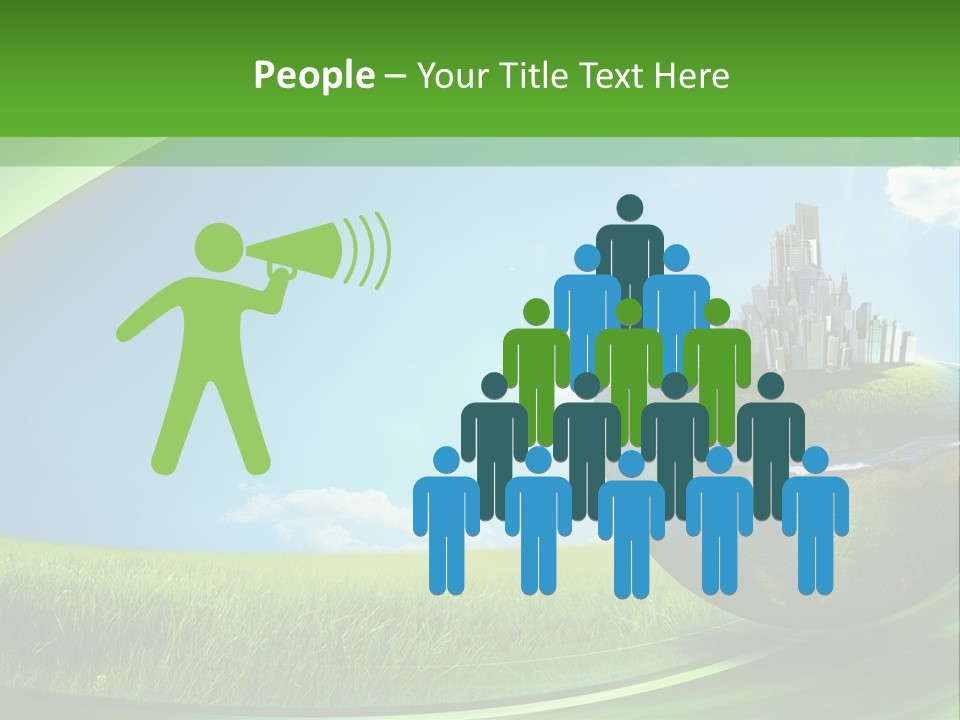 Cloud Wind Leaf PowerPoint Template