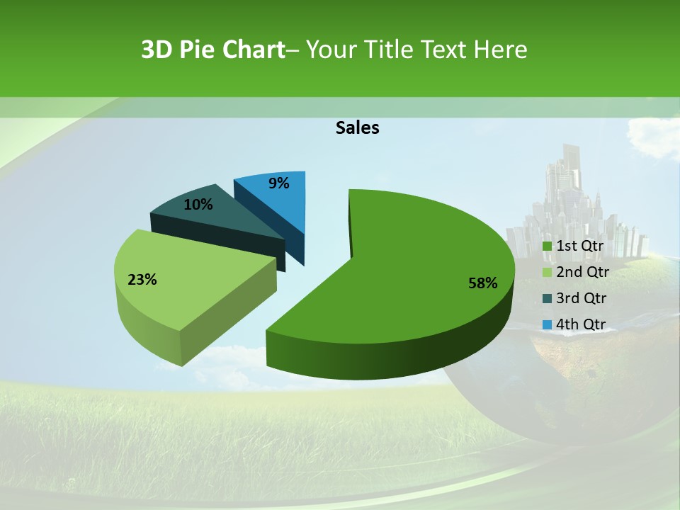 Cloud Wind Leaf PowerPoint Template
