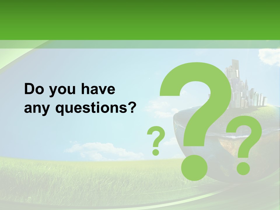 Cloud Wind Leaf PowerPoint Template