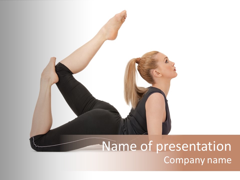 Athletic Female Muscular PowerPoint Template