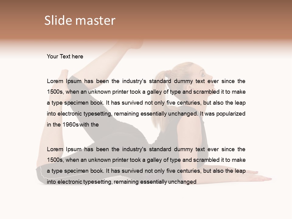 Athletic Female Muscular PowerPoint Template