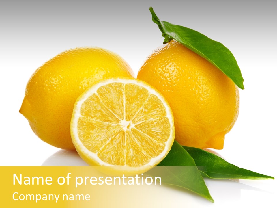 Lemon Ripe Fruit PowerPoint Template