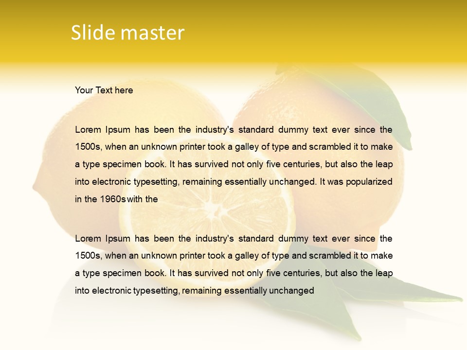 Lemon Ripe Fruit PowerPoint Template