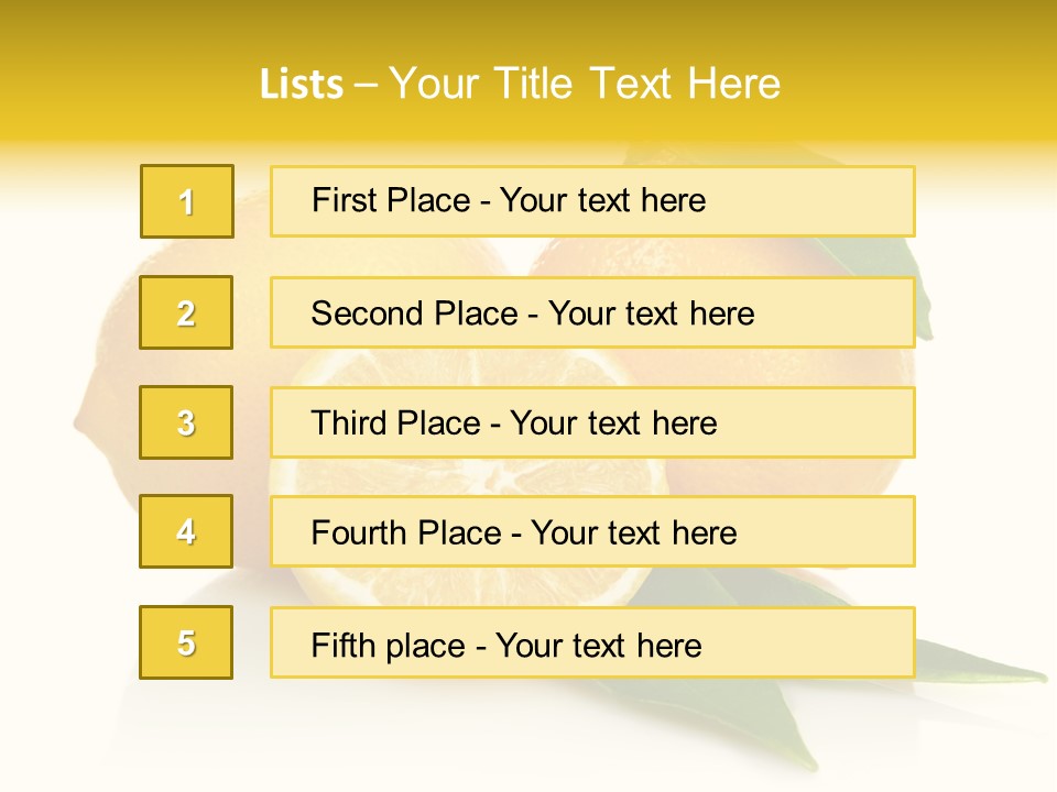 Lemon Ripe Fruit PowerPoint Template