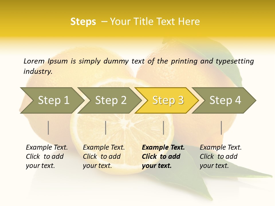 Lemon Ripe Fruit PowerPoint Template