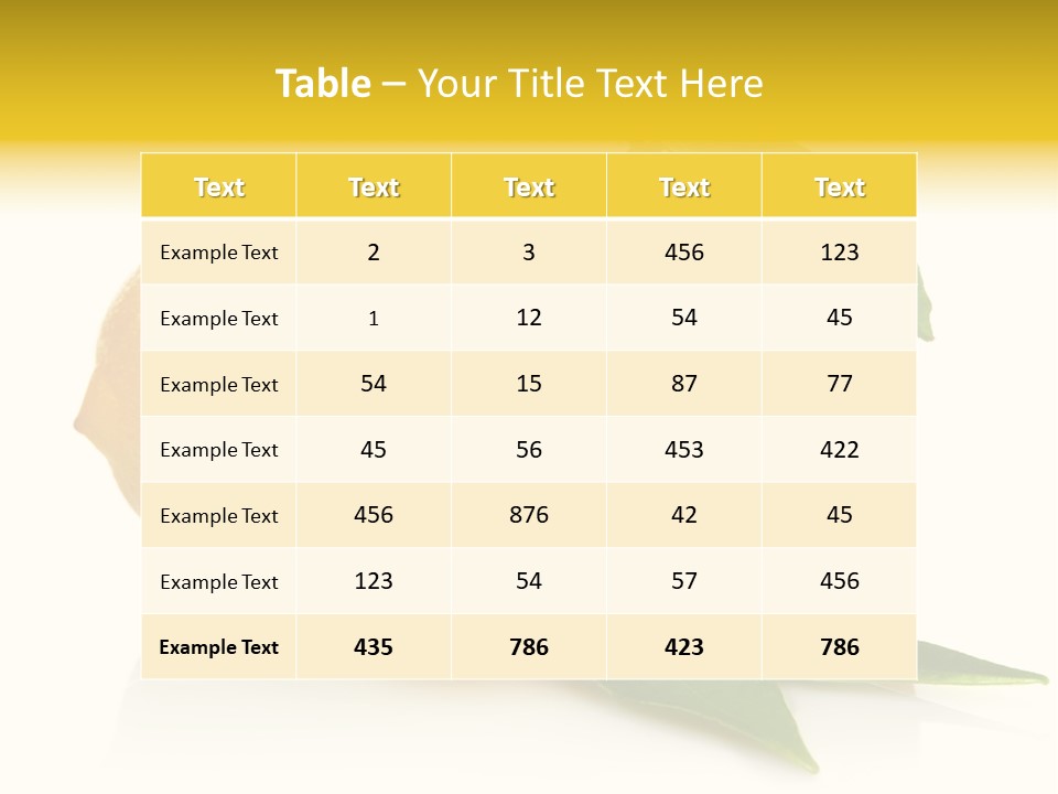 Lemon Ripe Fruit PowerPoint Template