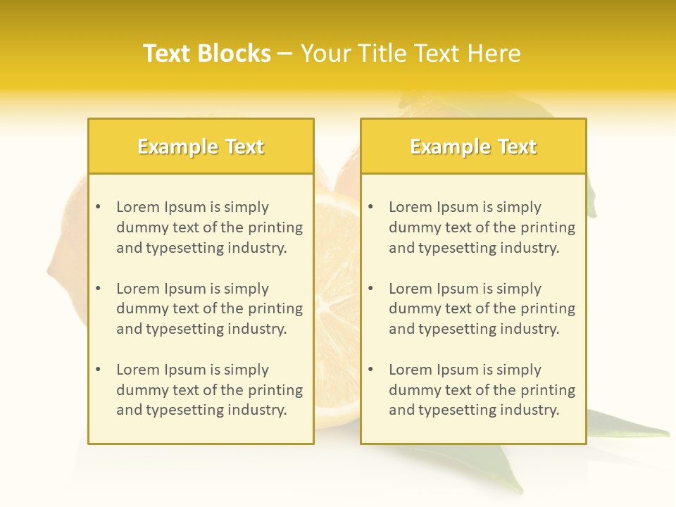 Lemon Ripe Fruit PowerPoint Template