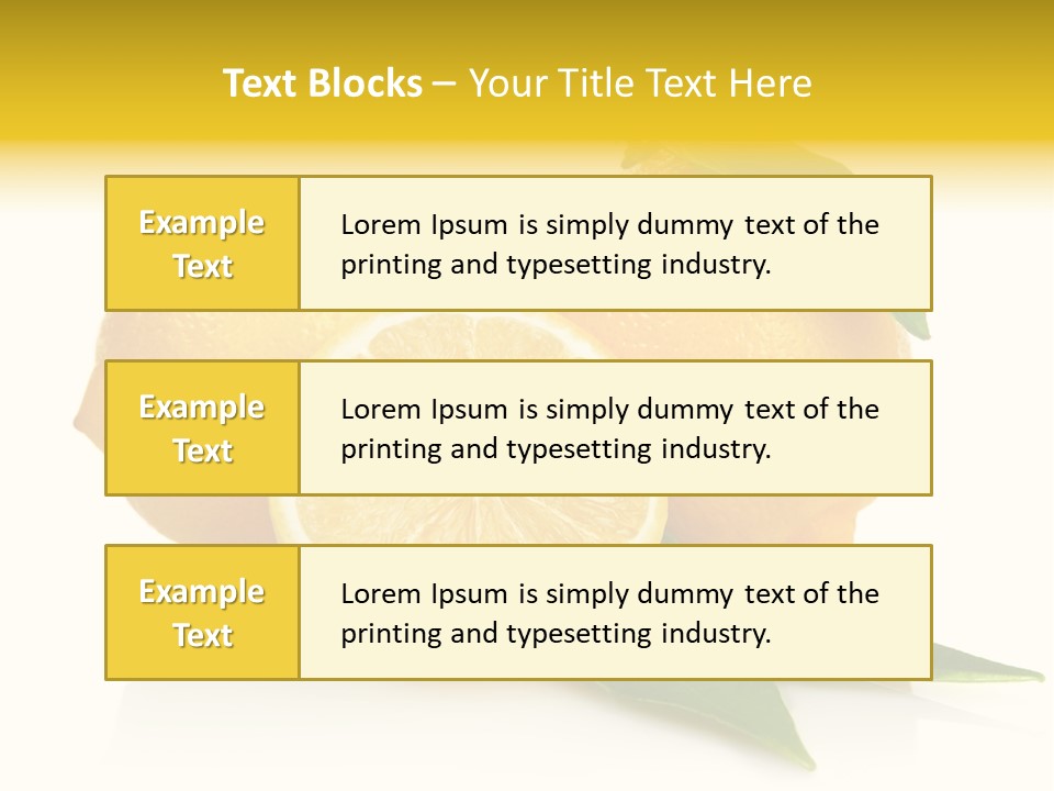 Lemon Ripe Fruit PowerPoint Template