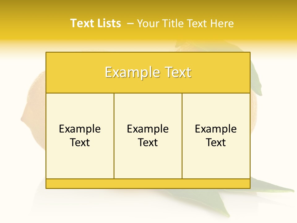 Lemon Ripe Fruit PowerPoint Template