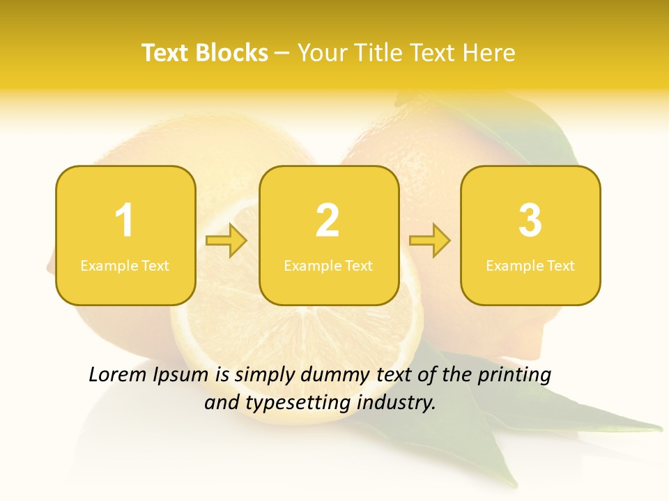 Lemon Ripe Fruit PowerPoint Template