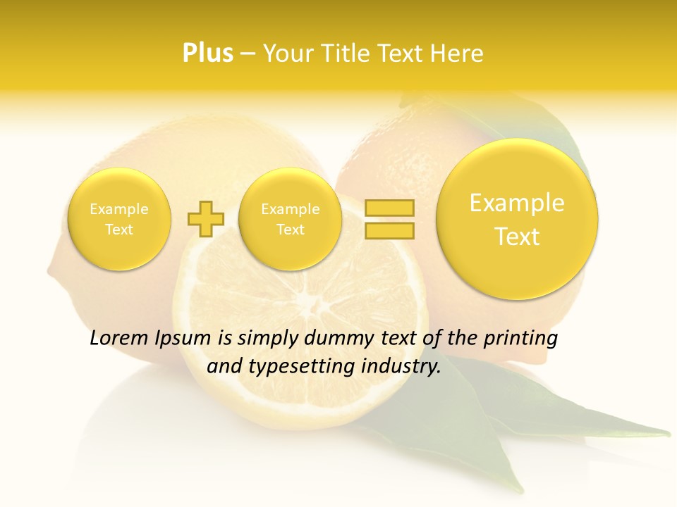 Lemon Ripe Fruit PowerPoint Template