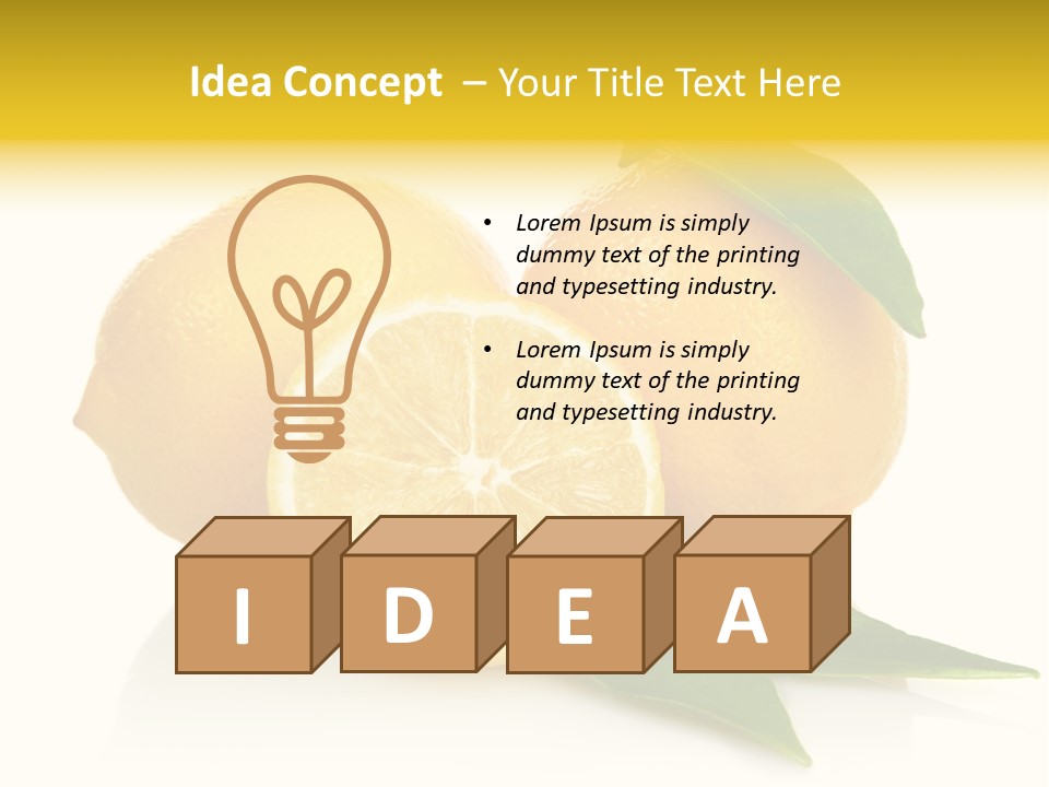 Lemon Ripe Fruit PowerPoint Template