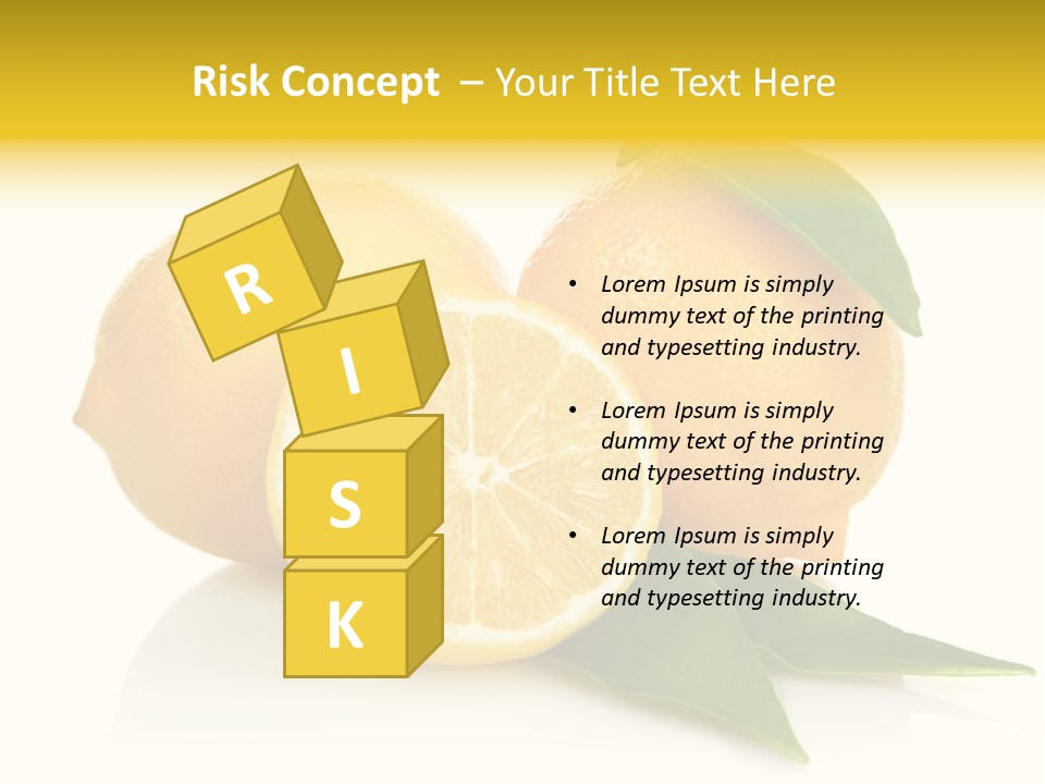 Lemon Ripe Fruit PowerPoint Template