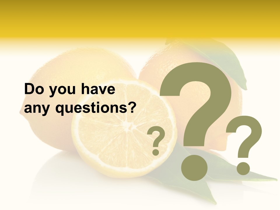 Lemon Ripe Fruit PowerPoint Template