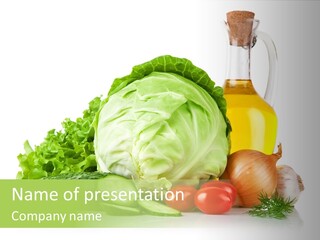 Background Cucumber Oil PowerPoint Template