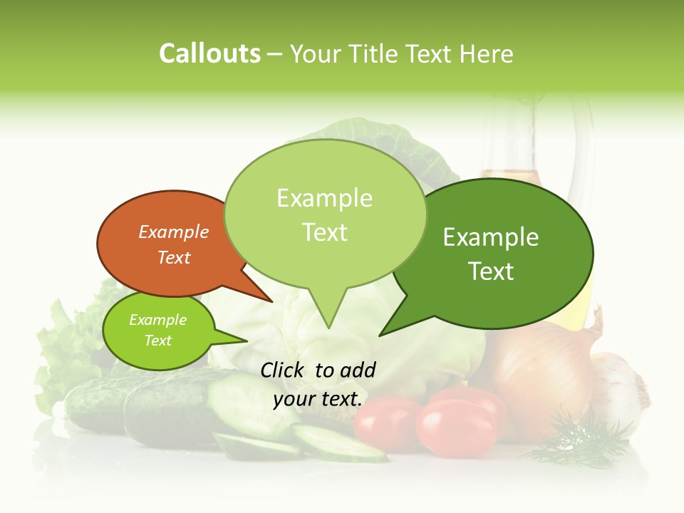 Background Cucumber Oil PowerPoint Template