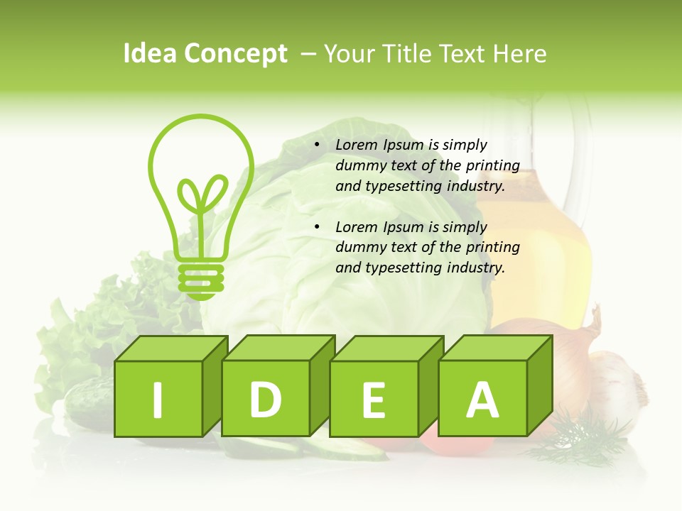 Background Cucumber Oil PowerPoint Template