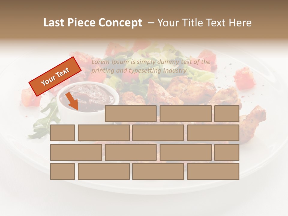 Lunch Barbecue Meat PowerPoint Template