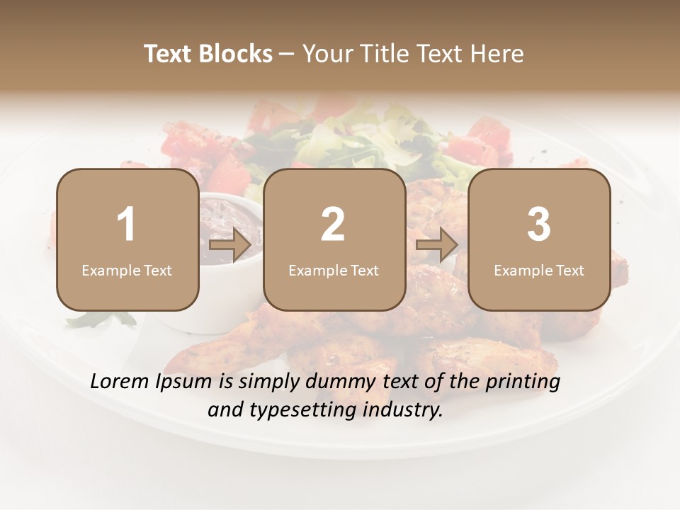Lunch Barbecue Meat PowerPoint Template