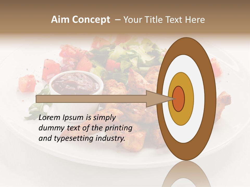 Lunch Barbecue Meat PowerPoint Template