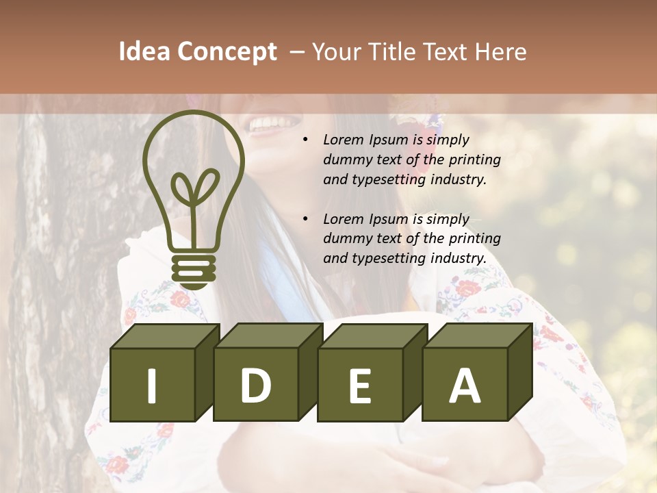 Girl Beauty Idea PowerPoint Template