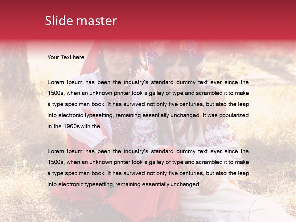 Female Smile Lie PowerPoint Template