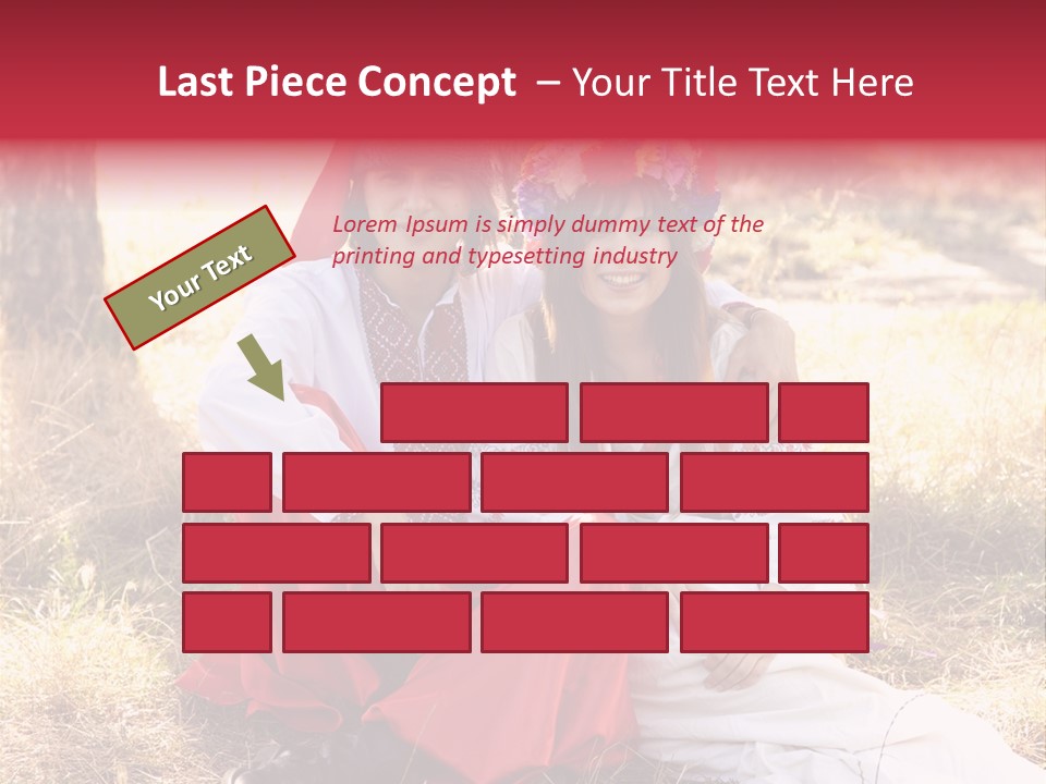 Female Smile Lie PowerPoint Template