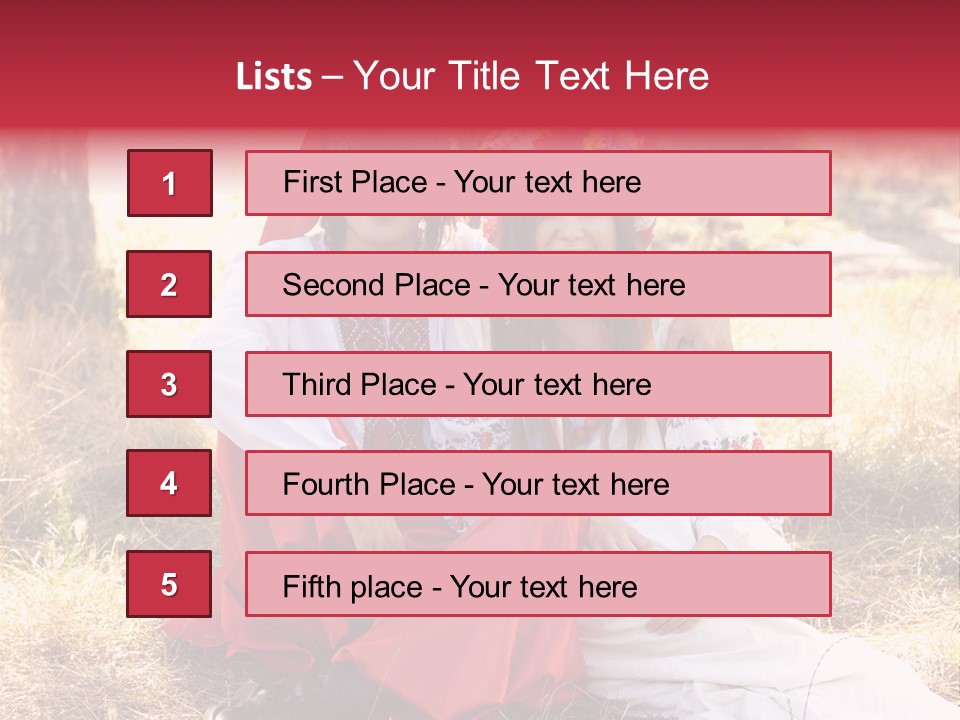 Female Smile Lie PowerPoint Template