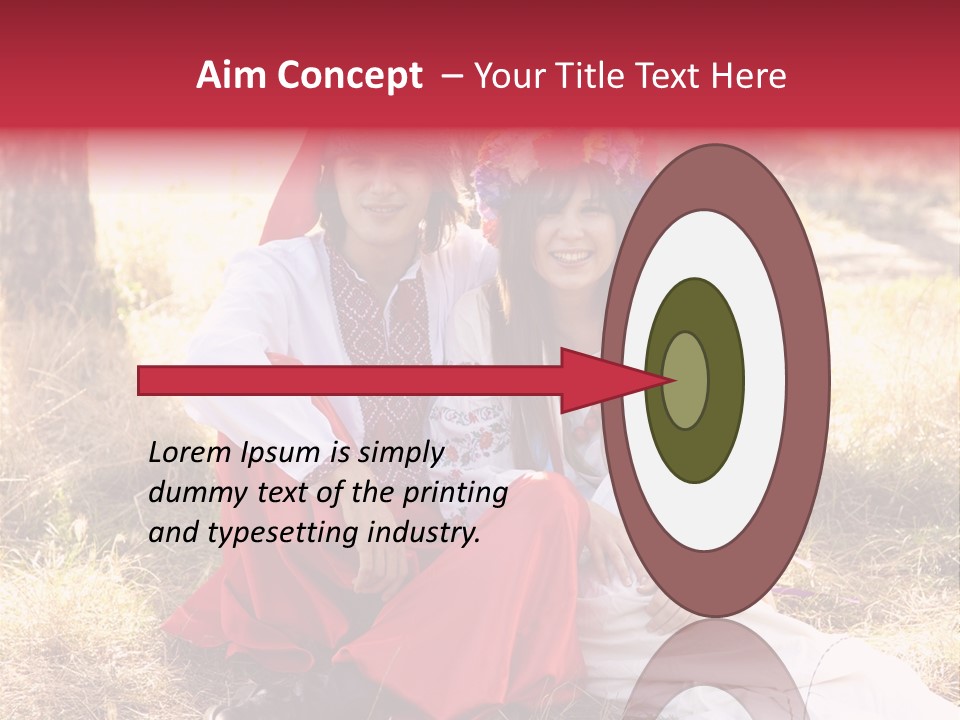 Female Smile Lie PowerPoint Template