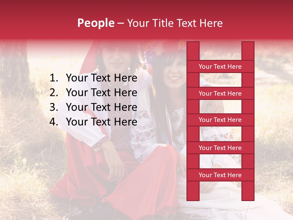 Female Smile Lie PowerPoint Template