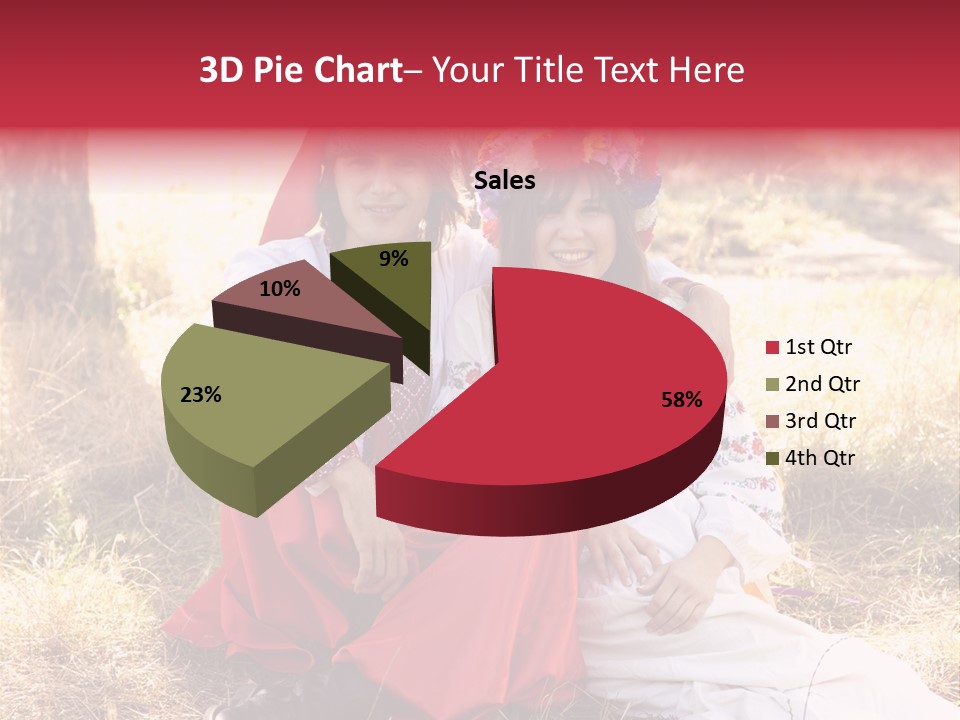 Female Smile Lie PowerPoint Template
