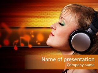 Woman Celebrate Young PowerPoint Template